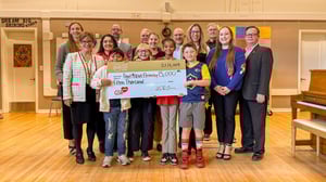 image of GSR presenting $15,000 check to Robert Mitchell Elementary School