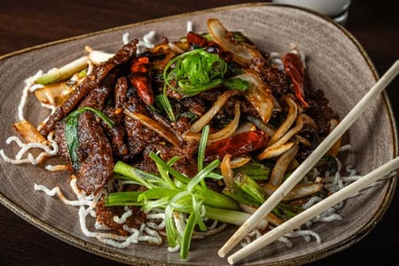 Photo of Mongolian Beef from Rim Asian Bistro.