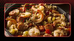 Cajun Creole Buffet with Shrimp and Sausage