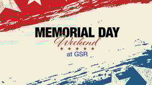 web banner for Memorial Day Weekend at GSR